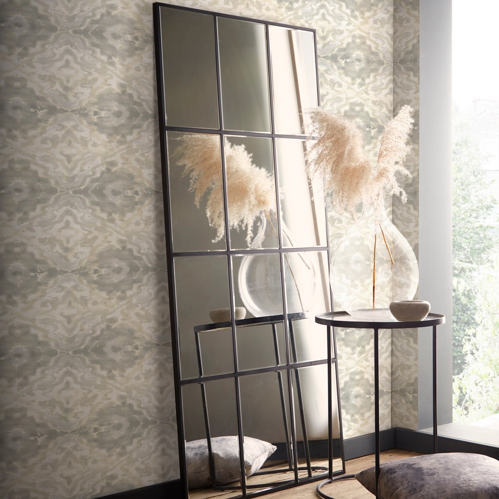 Aqueous Wallpaper W0147 01 by Clarke and Clarke in Natural